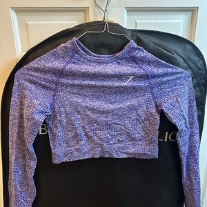 Gymshark Purple Long Sleeve Crop Top